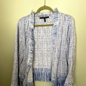 White House a Black Market fun fringy jacket! Size XL